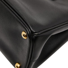 プラダ ガレリア ハンドバッグ ショルダーバッグ 2WAY ブラック サフィアーノレザー レディース PRADA 【中古】