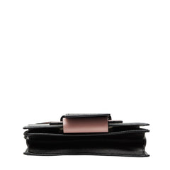 プラダ 斜め掛け ショルダーバッグ ブラック ピンク レザー レディース PRADA 中古