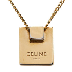 セリーヌ アルファベット イニシャル S ネックレス ゴールド メッキ レディース CELINE 【中古】