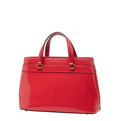 グッチ ホースビット ハンドバッグ ショルダーバッグ 2WAY 371925 レッド パテントレザー レディース GUCCI 【中古】