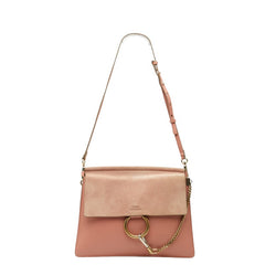 クロエ フェイ ミディアム ショルダーバッグ ピンク レザー スウェード レディース Chloe 【中古】
