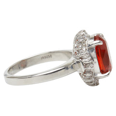 Pt900 プラチナ ファイアオパール2.33ct ダイヤ0.322ct リング 指輪 レディース 12.5号 【中古】