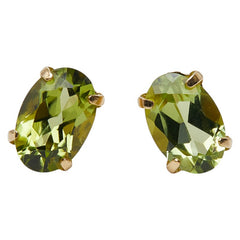 K18YG イエローゴールド ペリドット0.80ct ピアス レディース 【中古】