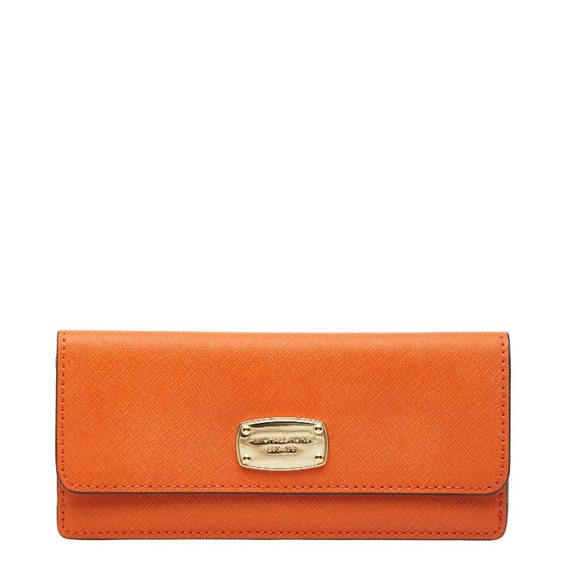 マイケルコース 長財布 オレンジ レザー レディース Michael Kors 【中古】