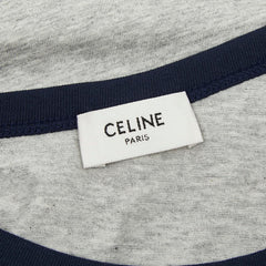 セリーヌ トリオンフ コットンジャージータンクトップ サイズS グレー ネイビー コットン レディース CELINE 【中古】