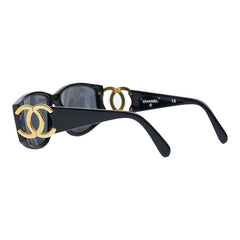 シャネル ココマーク サングラス 02461 90405 ブラック ゴールド プラスチック メッキ レディース CHANEL 【中古】