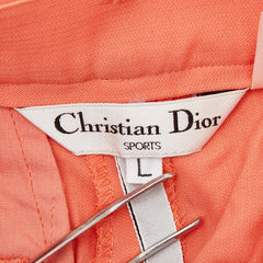 ディオール SPORTS パンツ ゴルフウエア サイズ：L オレンジ ウール ポリエステル レディース Dior 【中古】