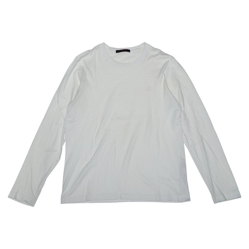 ルイ ヴィトン 長袖Tシャツ カットソー ロンT サイズL ホワイト コットン メンズ LOUIS VUITTON 【中古】