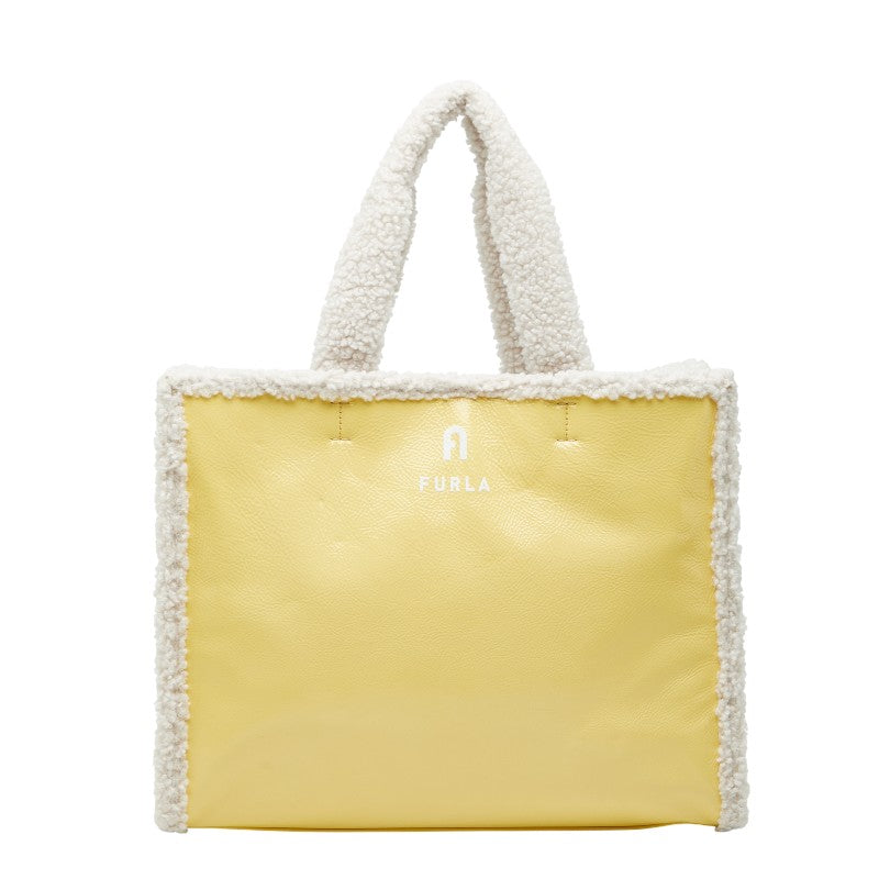 フルラ オポチュニティ L トートバッグ ハンドバッグ イエロー エナメル ボア レディース Furla 【中古】