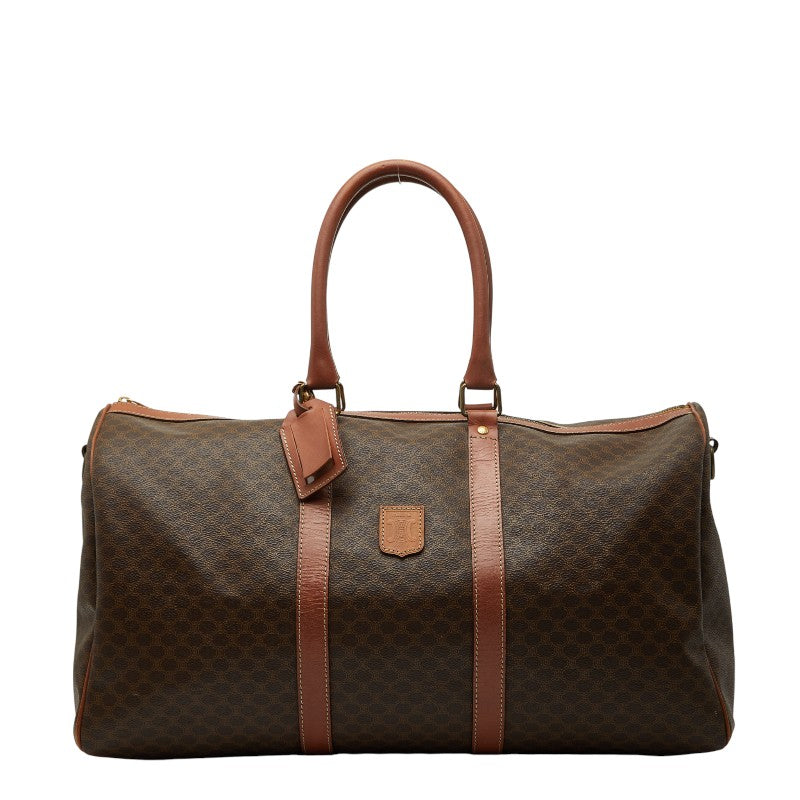 セリーヌ マダカム ボストンバッグ トラベルバッグ ブラウン PVC レザー レディース CELINE 【中古】