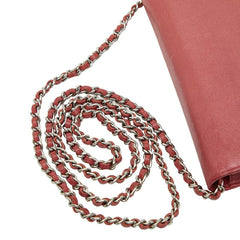 シャネル ココマーク チェーン ショルダーバッグ ピンク キャビアスキン レディース CHANEL 【中古】