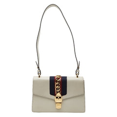 グッチ シルヴィ シェリーライン ショルダーバッグ 421882 ホワイト マルチカラー レザー レディース GUCCI 【中古】