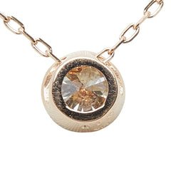K18PG ピンクゴールド ダイヤ0.10ct ネックレス レディース 【中古】
