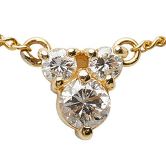 K18YG イエローゴールド ダイヤ0.31ct ネックレス レディース 【中古】