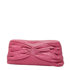 ミュウミュウ クラッチバッグ ピンク レザー レディース MIUMIU 【中古】