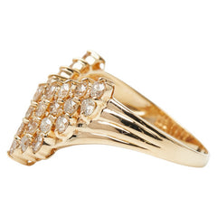 K18YG イエローゴールド ダイヤ1.00ct リング 指輪 レディース 11号 【中古】