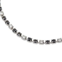 Pt900 プラチナ ブラックダイヤ1.50ct ダイヤ0.50ct テニスブレスレット ブレスレット レディース 【中古】