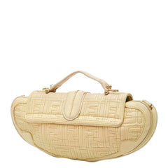 フェンディ ズッカ マンマバケット ハンドバッグ ショルダーバッグ 2WAY ホワイト アイボリー レザー レディース FENDI 【中古】