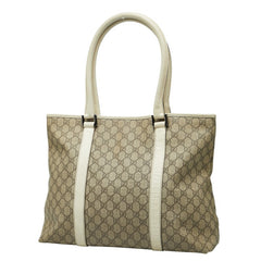 グッチ GGスプリーム トートバッグ ハンドバッグ 114288 ベージュ アイボリー PVC レザー レディース GUCCI 【中古】