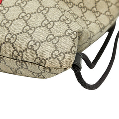 グッチ GGスプリーム アングリーキャット リュック バックパック 473872 ベージュ ブラック PVC ナイロン レディース GUCCI 【中古】