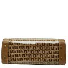 フェンディ ズッキーノ ハンドバッグ ブラウン PVC レザー レディース FENDI 【中古】