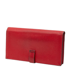 エルメス ベアンスフレ 長財布 ルージュアッシュ ヴォーエプソン レディース HERMES 【中古】