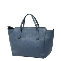 グッチ スウィング ハンドバッグ 368827 ブルー レザー レディース GUCCI 【中古】