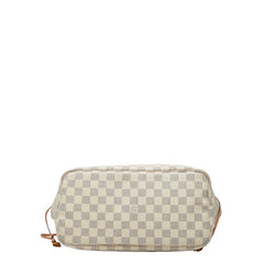ルイ ヴィトン ダミエ アズール ネヴァーフルMM ハンドバッグ トートバッグ N41361 ホワイト PVC レザー レディース LOUIS VUITTON 【中古】