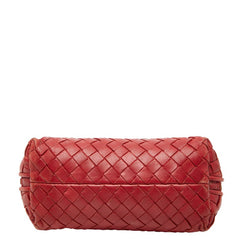 ボッテガヴェネタ イントレチャート ポーチ レッド レザー レディース BOTTEGAVENETA 【中古】