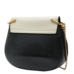 クロエ ドリュー チェーンショルダーバッグ ブラック ホワイト レザー レディース Chloe 【中古】