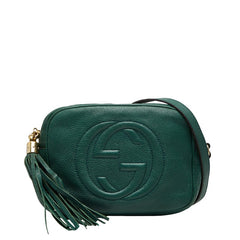 グッチ ソーホー インターロッキングG ディスコバッグ 斜め掛け ショルダーバッグ 308364 グリーン レザー レディース GUCCI 【中古】