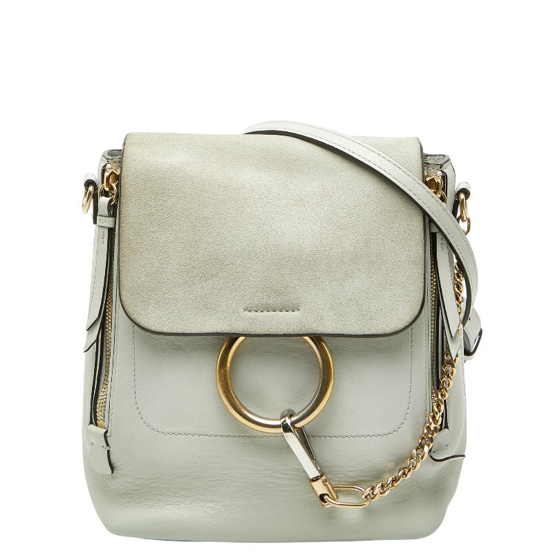 クロエ フェイ リュック バックパック ショルダーパック 2WAY グレー レザー スウェード レディース Chloe 【中古】