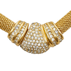 ディオール ネックレス ゴールド メッキ ラインストーン レディース Dior 【中古】