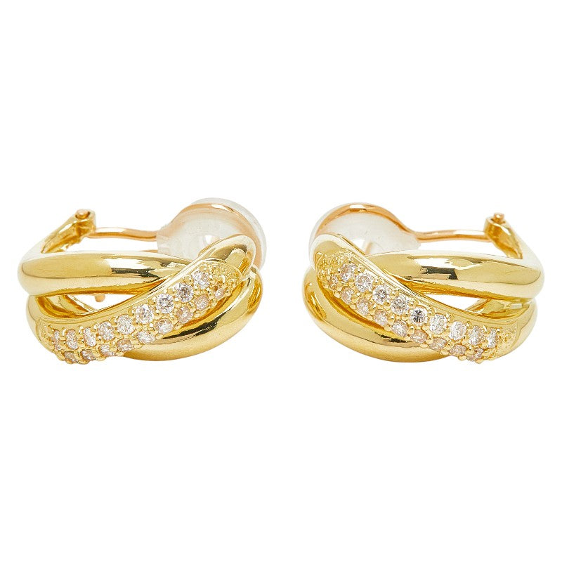 K18YG イエローゴールド ダイヤ0.50ct ピアス イヤリング レディース 【中古】
