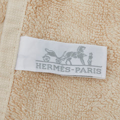 エルメス カレ タオル ステアーズ ハンドタオル 4点セット ナチュラル マリン オレンジ コットン レディース HERMES 【中古】