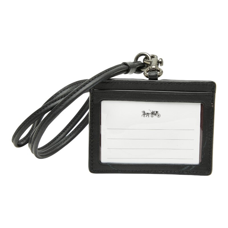 コーチ シグネチャー パスケース F88367 ベージュ ブラック PVC レザー レディース COACH 【中古】