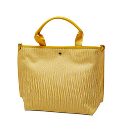 マイケルコース ロゴ トートバッグ ショルダーバッグ 2WAY イエロー ホワイト キャンバス レザー レディース Michael Kors 【中古】
