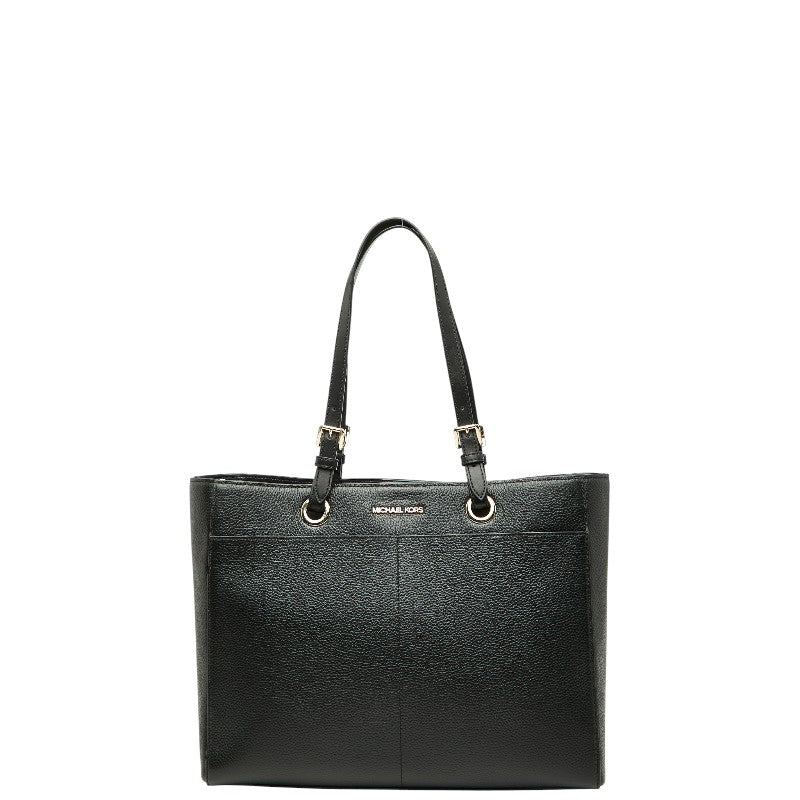 マイケルコース ロゴ トートバッグ ハンドバッグ ブラック レザー レディース Michael Kors 【中古】