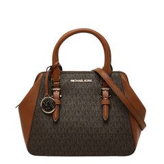 マイケルコース MKシグネチャー ハンドバッグ ショルダーバッグ 2WAY 35T0GCFM2B ブラウン PVC レザー レディース Michael Kors 【中古】
