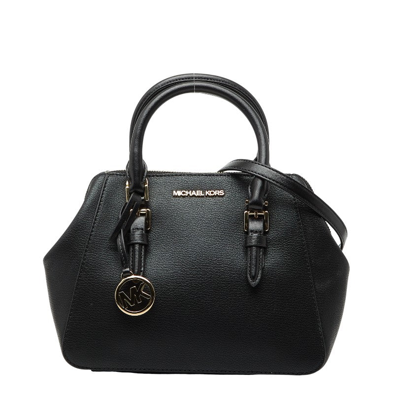 マイケルコース シャーロットMDメッセンジャー ハンドバッグ ショルダーバッグ 2WAY 35T0GCFM2L ブラック レザー レディース Michael Kors 【中古】