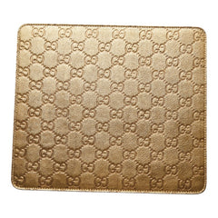 グッチ グッチシマ GG ロゴ マウスパッド パソコン PC小物 インテリア 雑貨 ゴールド レザー レディース GUCCI 【中古】