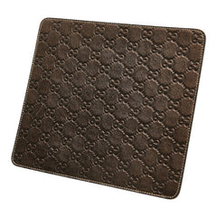 グッチ グッチシマ GG ロゴ マウスパッド パソコン PC小物 インテリア 雑貨 ブラウン レザー レディース GUCCI 【中古】