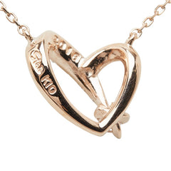スタージュエリー K10PG ピンクゴールド トパーズ ハートモチーフ ペンダント ネックレス レディース STAR JEWELRY 【中古】