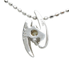 K14WG ホワイトゴールド ダイヤ0.10ct ペンダント ネックレス レディース 【中古】