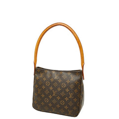 ルイ ヴィトン モノグラム ルーピングMM ショルダーバッグ ハンドバッグ M51146 ブラウン PVC レザー レディース LOUIS VUITTON 【中古】