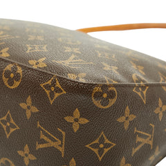 ルイ ヴィトン モノグラム ルーピングMM ショルダーバッグ ハンドバッグ M51146 ブラウン PVC レザー レディース LOUIS VUITTON 【中古】