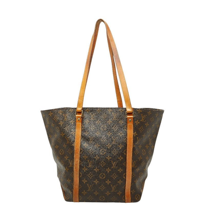 ルイ ヴィトン モノグラム サックショッピング トートバッグ ショルダーバッグ M51108 ブラウン PVC レザー レディース LOUIS VUITTON 【中古】