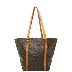 ルイ ヴィトン モノグラム サックショッピング トートバッグ ショルダーバッグ M51108 ブラウン PVC レザー レディース LOUIS VUITTON 【中古】