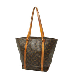 ルイ ヴィトン モノグラム サックショッピング トートバッグ ショルダーバッグ M51108 ブラウン PVC レザー レディース LOUIS VUITTON 【中古】
