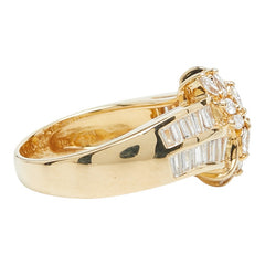 K18YG イエローゴールド ダイヤ0.68ct ダイヤ0.32ct リング 指輪 レディース 11号 【中古】